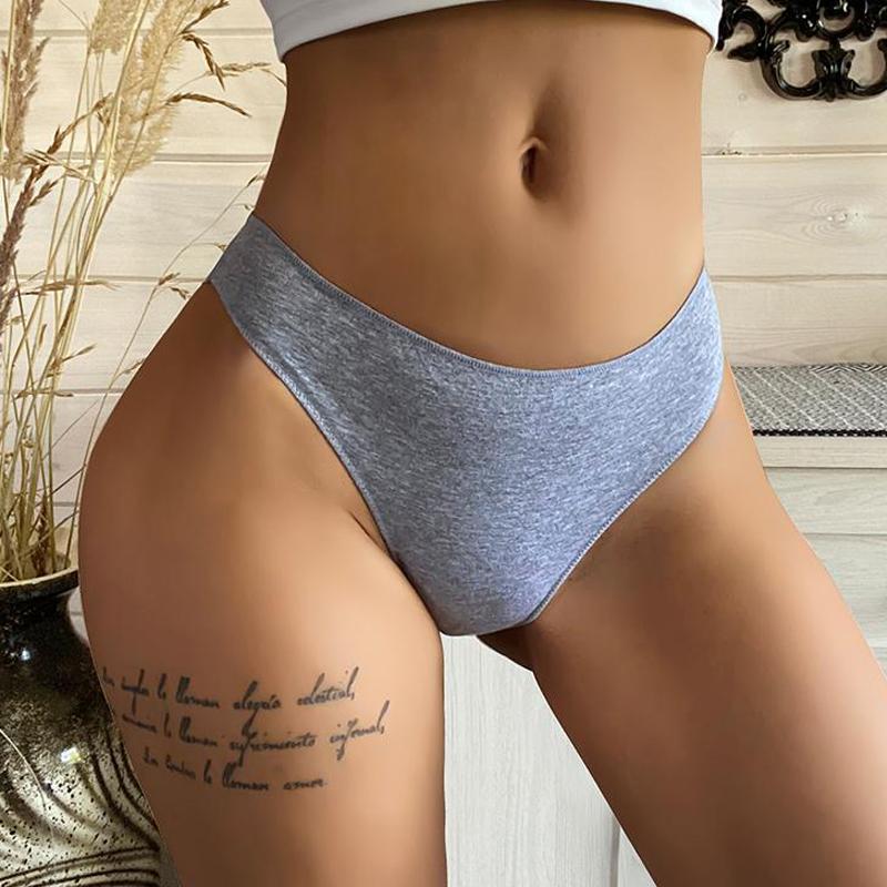 Хлопковые трусики с низкой талией, сексуальные женские трусы, однотонное дышащее удобное нижнее белье, женские хлопковые трусы, бесшовное нижнее белье