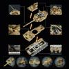 12GO WW2 Creative 99B Main Battle Tank Brick City DIY 1:28 Type-100 Model Building Blocks Set Toy for Boy Adult Birthday Gift