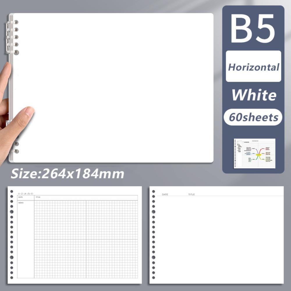 Detachable Loose-leaf Notepad Loose-leaf Grid Planner Note Taking Mind Map Notebook  School Office