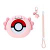 BUBBLELOGUS Silicone Protective Cover for Go Cute Skin Strap Wearable Charging Shockproof Drop Prevention Case Pokémon Plus+ (with & Charm) (Pink)