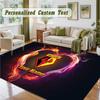 Crystal Velvet Square Rug Custom NameWatford FC Pattern Non Slip Home Floor Decor Rug
