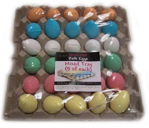 Bath Bombs Egg Shaped Mixed Tray 30 Pack
