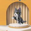 3D Полосатый Кот Микро Алмазный Строительный Блок Мелкие Частицы Трехцветный Кот Кирпичные Игрушки Детские Подарки на День Рождения Украшение для Дома