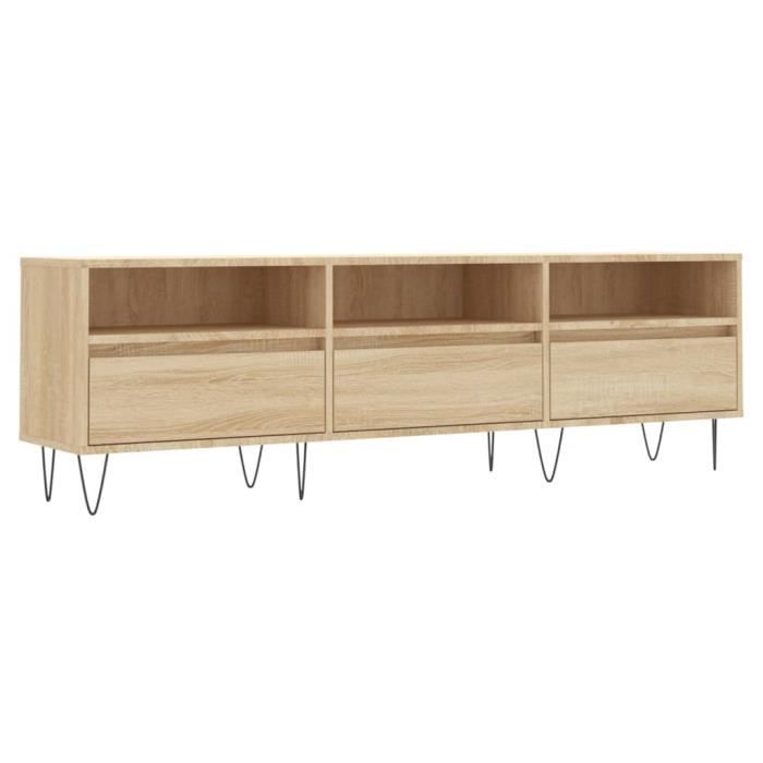 VidaXL Meuble TV chêne sonoma 150x30x44,5 cm bois d'ingénierie 831279