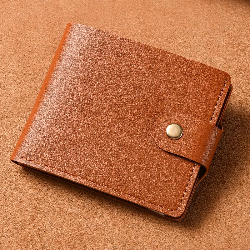 Wallet Women's Short Multifunctional Simple Thin Buckle Folding Wallet Men's Mini Small Change Bag Silver Bag Ticket Clip