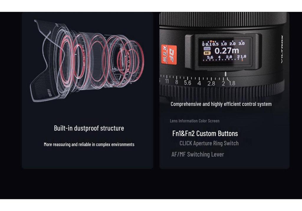 Viltrox 16mm F1.8 Автофокусный Полнокадровый Широкоугольный Объектив для Беззеркальных Камер с Креплением E/Z