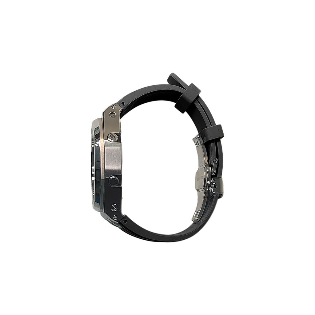 Casio Мужские часы с ЖК-дисплеем и аналоговым двойным дисплеем Серия Black GA-2100-1A1(Watch3--)