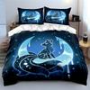 "Starry Fox Moonlight Decor Set" Bedding Set with 1 Duvet Cover 2 Pillowcases Single Double King Queen, Gift