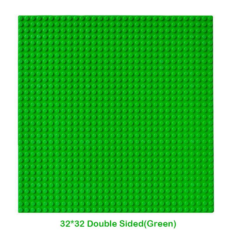 32x32 Dots Double Sided Baseplate for Building Brick 16x16 City Classic Block Plates DIY Plastic Small Block Assembly Part Toy