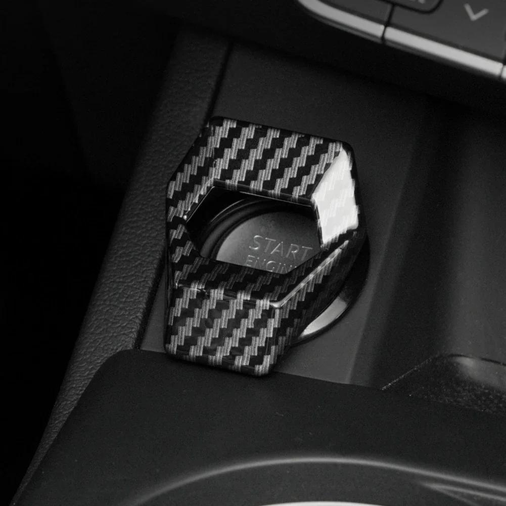 Крышка кнопки запуска и остановки двигателя автомобиля, вращающаяся защитная крышка, кольцо запуска мотоцикла, декоративная наклейка