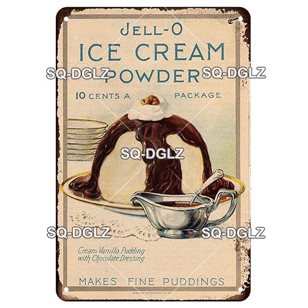 [SQ-DGLZ] Металлическая вывеска с молочным коктейлем, винтажная жестяная табличка, украшение для стены, домашний декор, вывеска для бара, домашний декор, плакат с мороженым