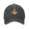 American USA Compass Masonic Freemason Water Washing Ponytail Baseball Cap Snapback Cowboy Hats Freemasonic Cap Summer Casquette