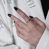 Crystal Ring Accessories Lovely Small Rings for Women Wedding Jewelry Open Adjustable Geometric Finger Ring Party Gifts
