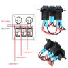 Digital Voltmeter Dual USB Port Outlet Combination 12~24V Circuit Control Blue LED Boat Car Switch Panel 2/3 Gang