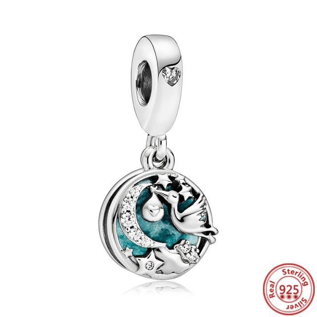 2023 Fit OriginalNew Bracelet DIY Women Jewelry New 925 Sterling Silver Bead Golden Heart-Shaped Lock Birthday Candle Charm