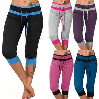 Женские повседневные модные укороченные брюки с низкой посадкой, узкие повседневные брюки, спортивные штаны