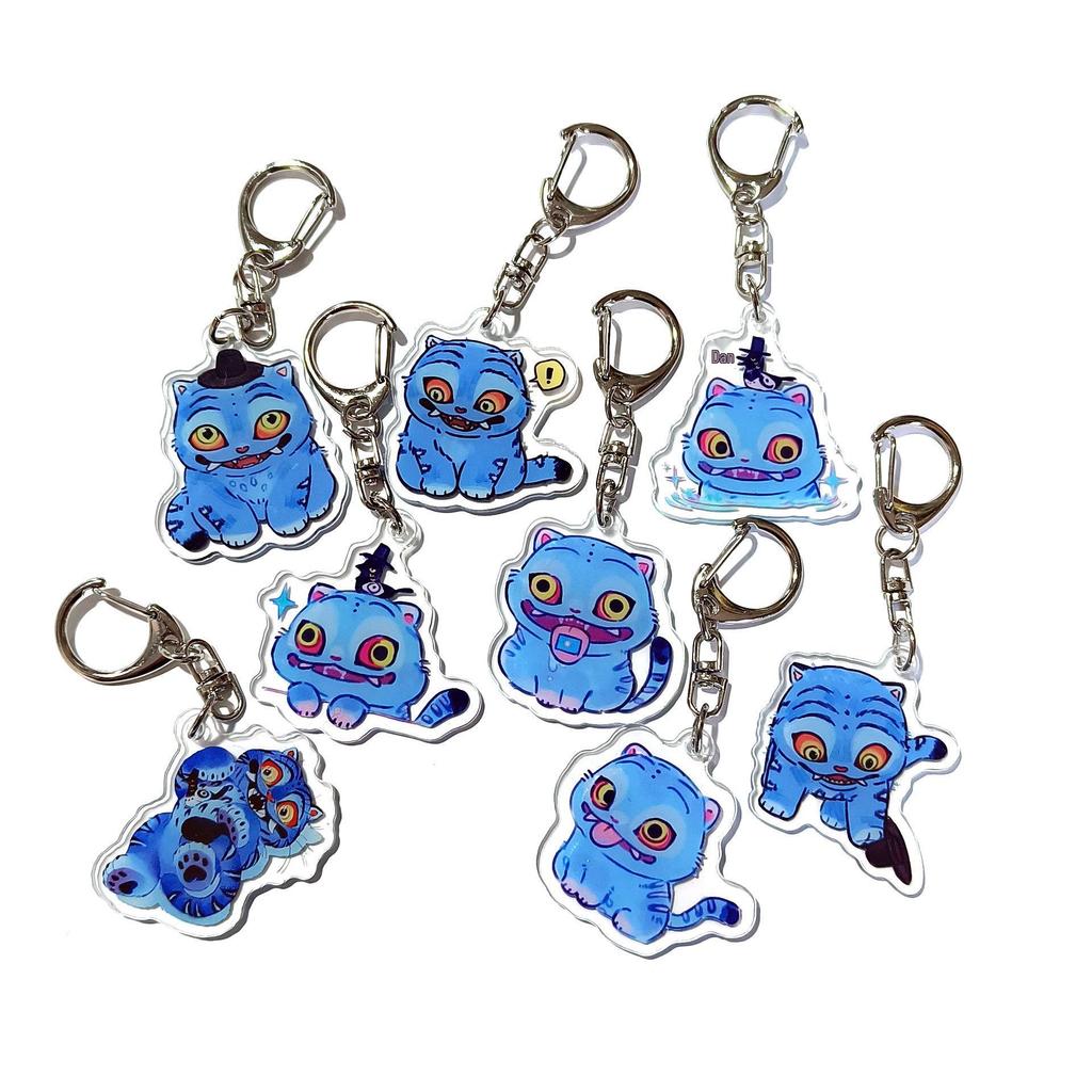 K-pop Брелок для ключей с женской группой «Охотники на демонов»: Милый акриловый брелок для школьной сумки Lumi, Zoe, Mira & Qin Yu