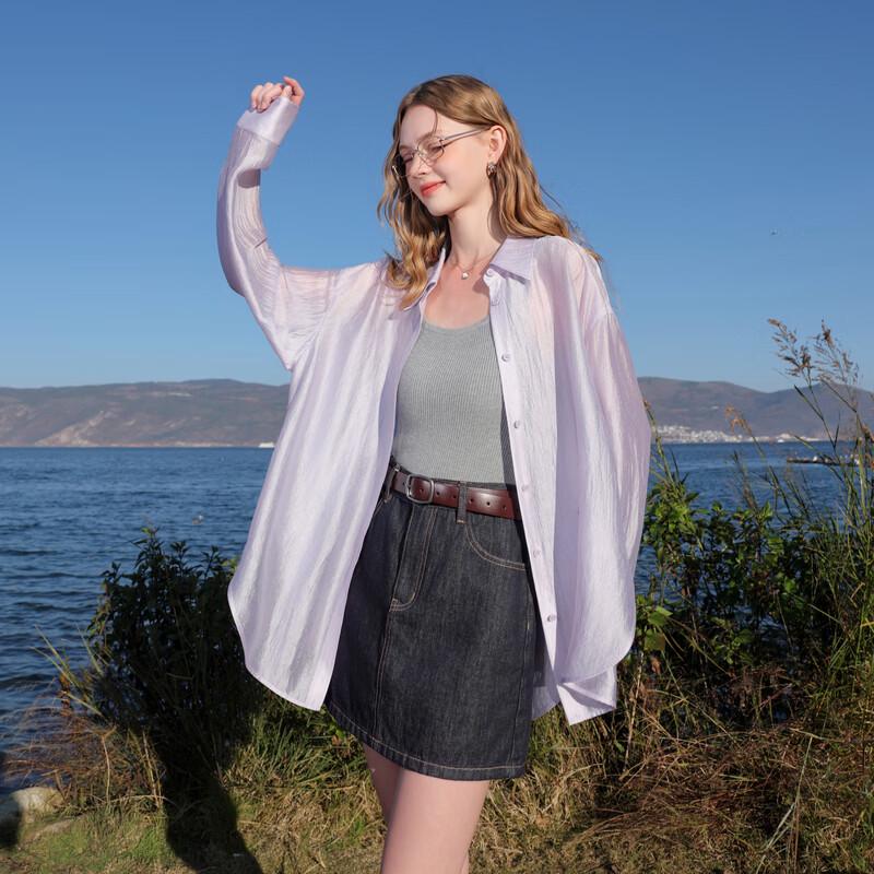 Sancai Весна 2026 Свободная кардиган-рубашка средней длины