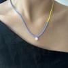 SUZURAN nami to pearl beads necklace _ Bicolor pearl bead necklace