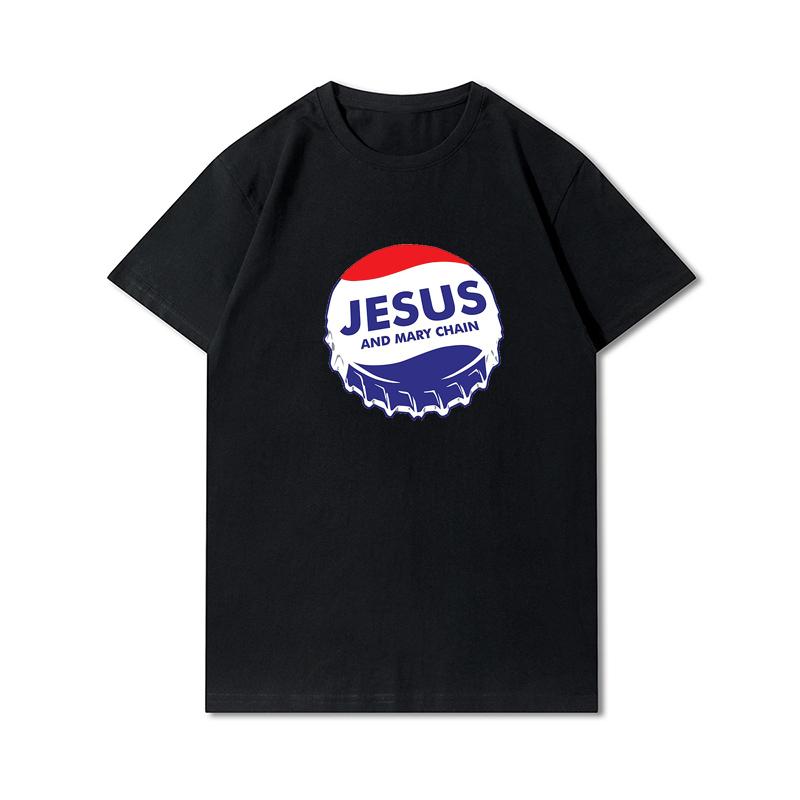 Футболка большого размера «Я люблю Иисуса» Христианская вера Унисекс Повседневные хлопковые топы Персонализированная печать Уличная одежда Подарок для любителей Иисуса Футболка