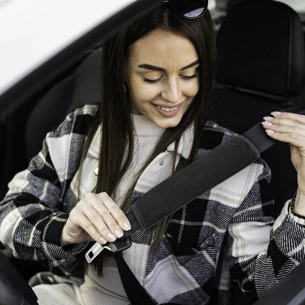 Защита плеча ремня безопасности автомобиля Замшевая защитная накладка на ремень безопасности Защита плеча Толстая защита от сдавливания Накладка на ремень безопасности