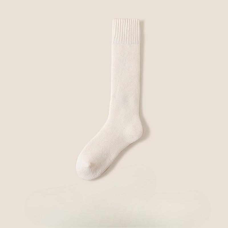 High-content Cashmere Calf Socks for Women, Long Autumn and Winter Wool Socks, Thickened with Cashmere, Comfortable and Warm Sleep Socks