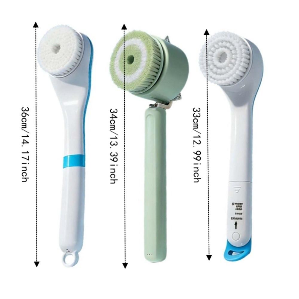 Long Handle Electric Bath Brush Portable Back Rub Bath Brush Soft Hair Bath Brush Dorm Room