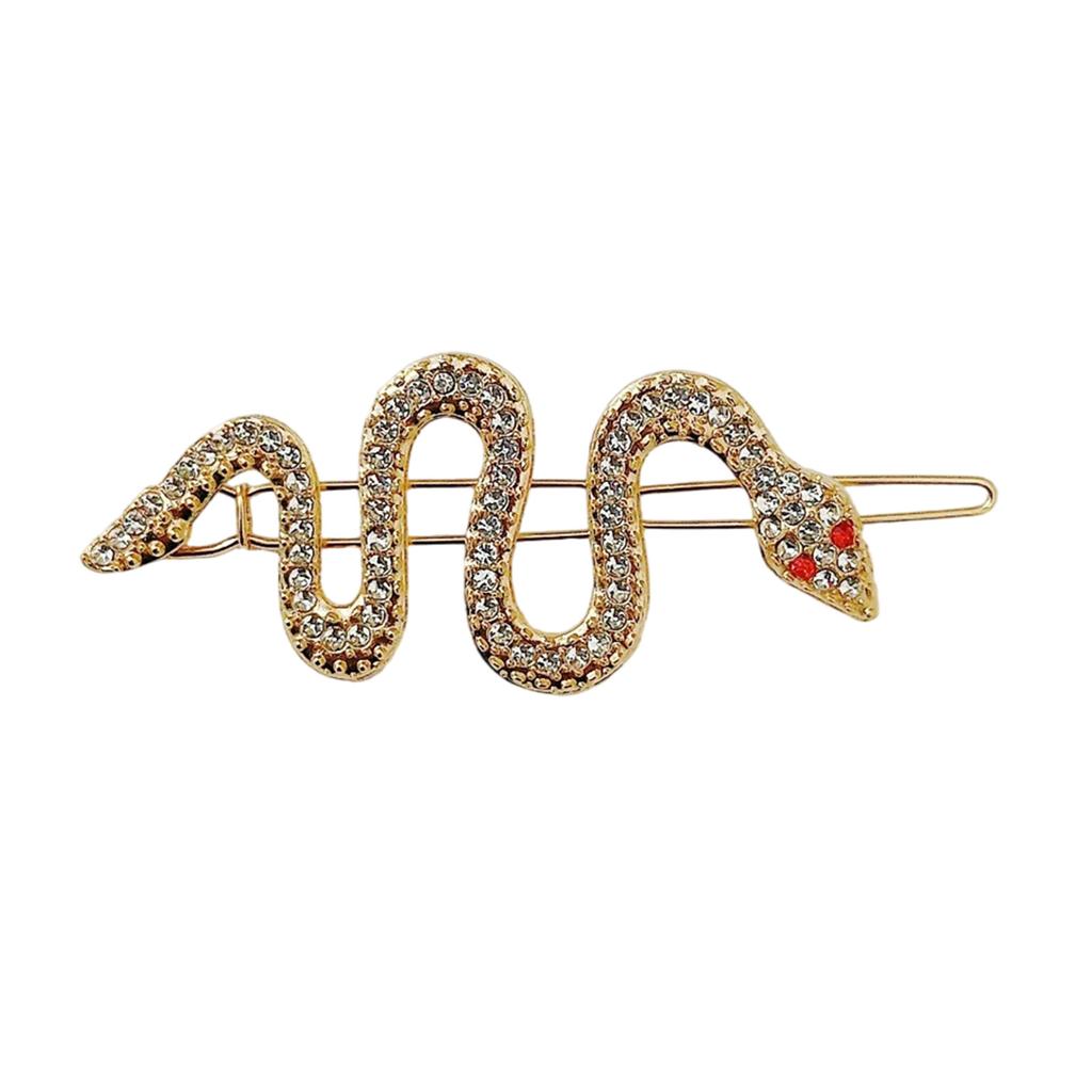Luxurious Rhinestone Snake Hair Clip For Women With Unique Designs Elegant Hair Styling Accessories Side Clip Hair Pin