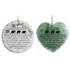 Elephant Sisterhood Keepsake Ceramic Round/Heart Ornament Elephant Friendship Hanging Ornaments Gift for Best Friends