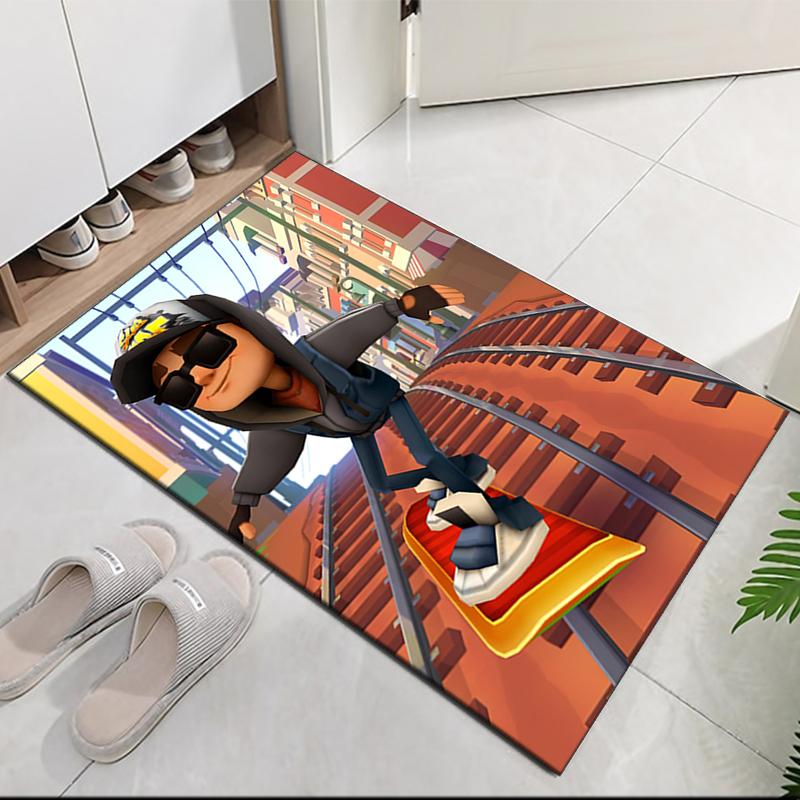 Ковер с принтом Subway Surfers для офисного кресла, гостиной, спальни, кухни, Декор, Подарки