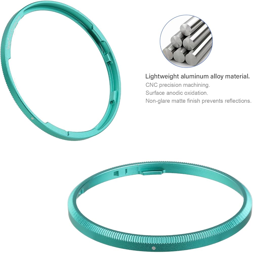 Haoge RRC-GR4 - Glass Green Metal Decorative Ring Cap for RICOH GR IV Camera, GN-3 Replacement