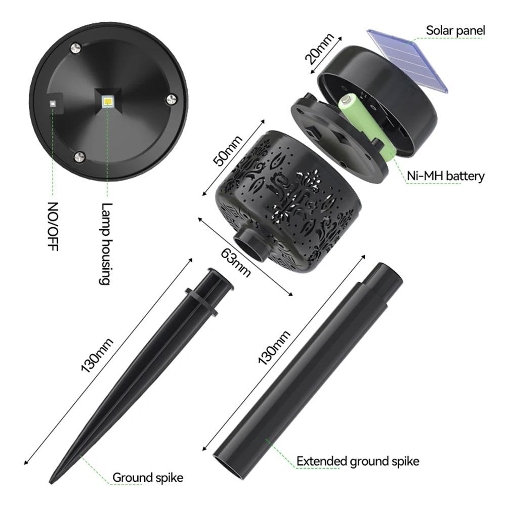 Солнечные уличные фонари, садовые лампы, водонепроницаемые, на солнечных батареях, пейзажные дорожки, уличные для двора, двора, лужайки, патио, декоративные