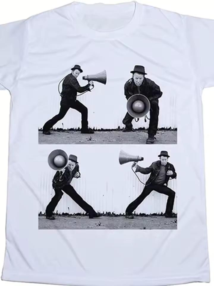 Tom Waits Hot New White T and kids tshirt Unisex Tee Short Sleeves Round Neck All Season Casual Wear