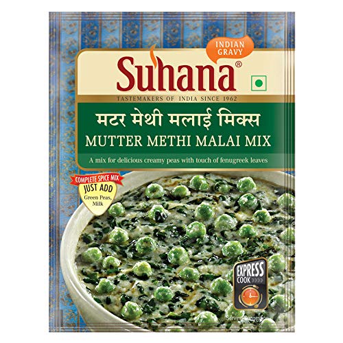Suhana Mutter Methi Malai Spice Mix 50 g Pouches Pack Of 4 For Creamy Fenugreek Peas Curry Quick Meal Base Home Style