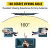 Tripod Projector Screen with Stand 110inch 16:9 4K HD Projection Screen Stand Wrinkle-Free Height Adjustable Portable Screen for Projector Indoor &