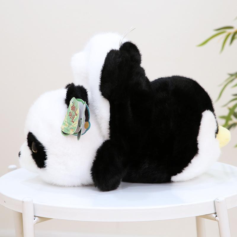 Кукла Красная Панда Крадущаяся Переворачивается и Трансформируется В Имитацию Куклы Гигантской Панды, Мягкую Игрушку Енота, Пингвина