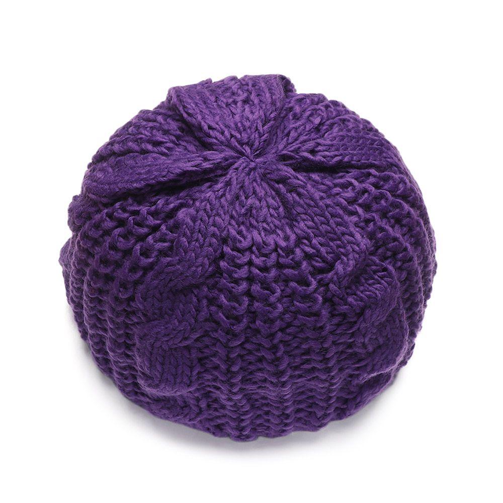 Fashion Vintage Elegant Ribbed Beret Hat Painter Hat French Artist Cap Knitted Cap