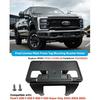 Рамка для переднего номерного знака для Ford F250 F350 F450 F550 Super Duty 2024 2025 2026 Без сверления Держатель переднего бампера для номерного знака Крепежный кронштейн Крышка