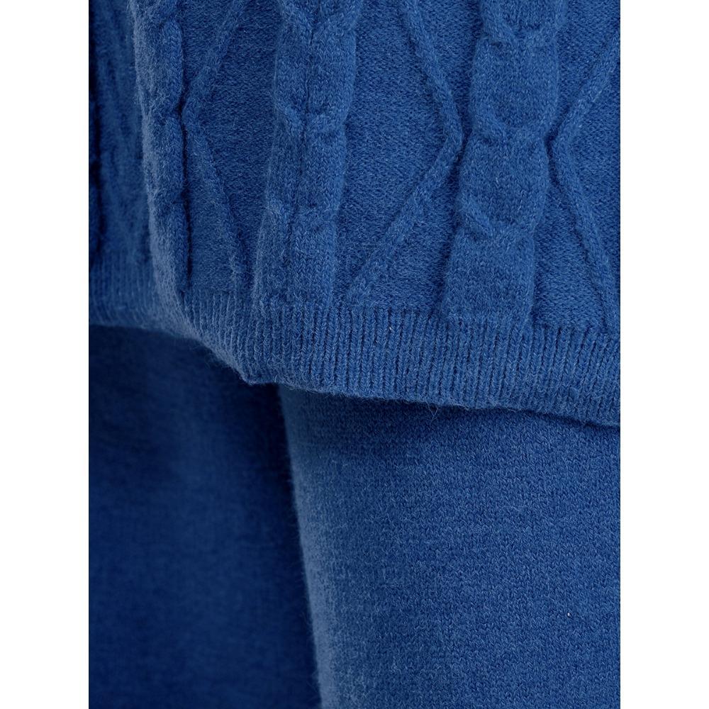 QICED Осенне-зимний комплект большого размера с высоким воротом, модный, нежный и непринужденный стиль, комплект из двух предметов свитера, однотонный трикотажный