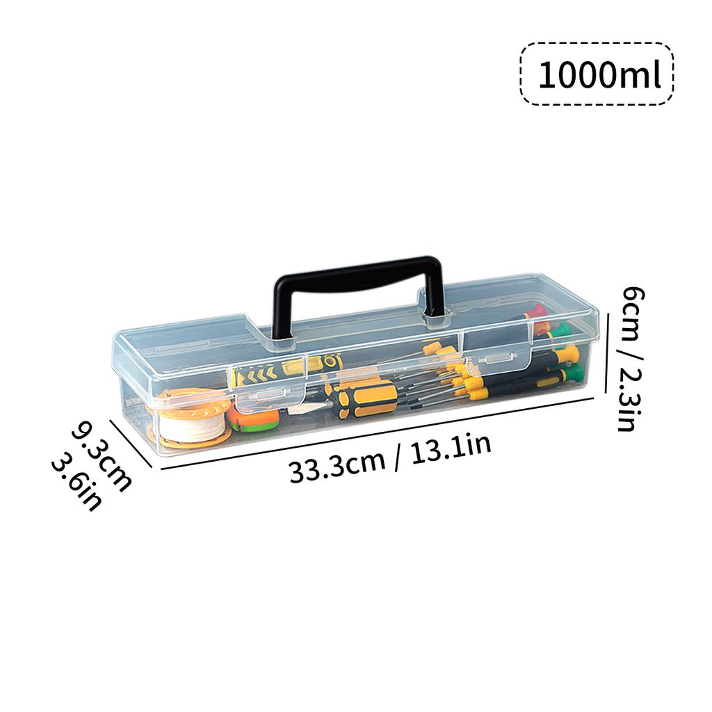 Многофункциональный органайзер для инструментов Прозрачный кейс для хранения инструментов с ручкой Пылезащитный ящик для хранения инструментов Большой вместимости