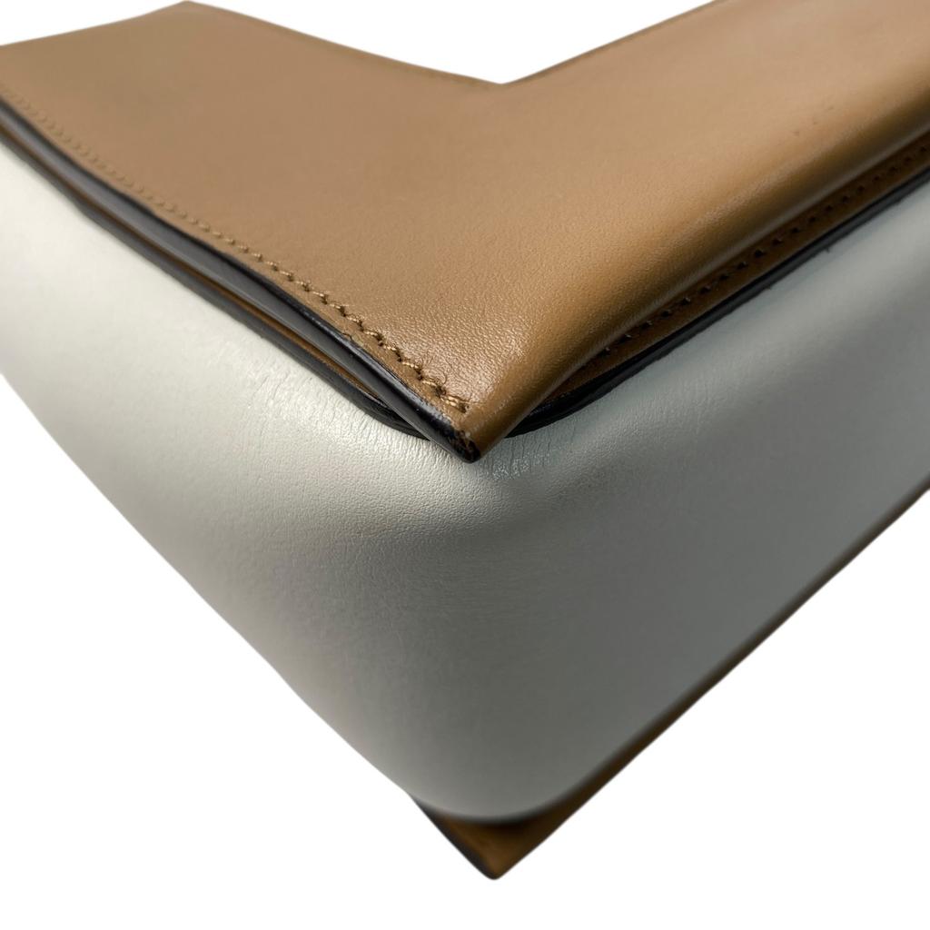 Used CELINEShoulder Bag Brown/white leather Women