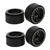 4pcsset 1.9in Aluminum Alloy Beadlock Wheel Rims for Axial SCX10 90046 RC Crawler Car PartsBlack
