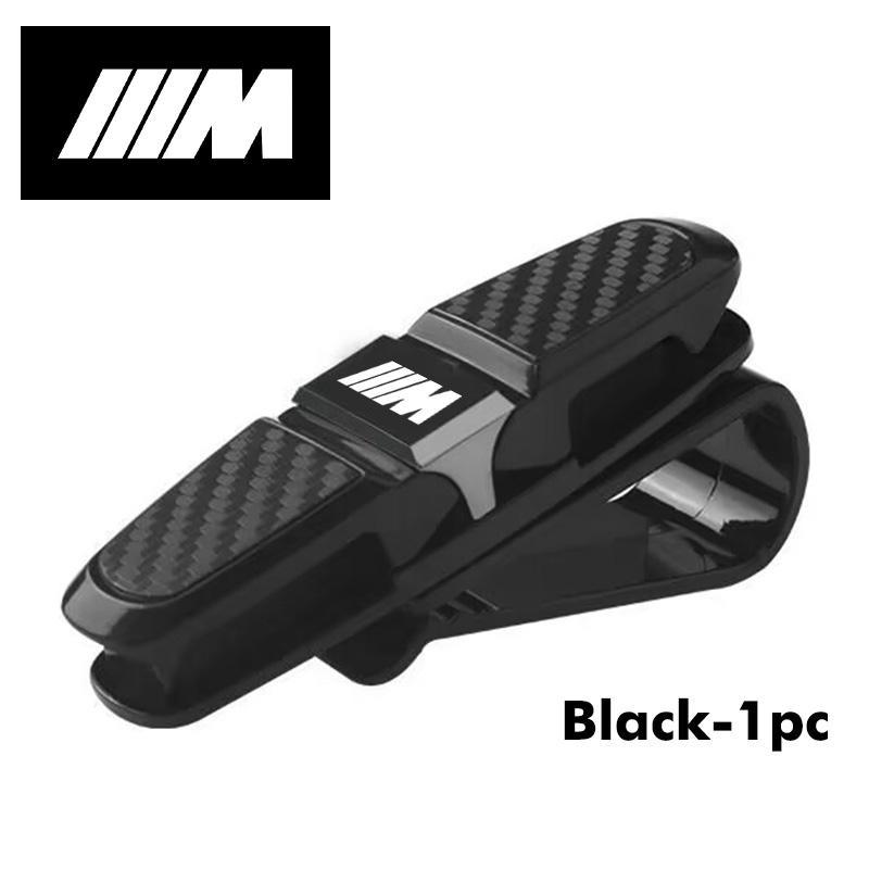 Carbon Car Sun Visor Glasses Clip Card Ticket Holder Fastener For BMW M Performance Alpina M3 M5 M6 X1 X3 X4 X5 G20 D222