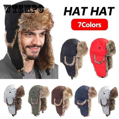 Мужская и женская теплая шапка унисекс Trapper Aviator Trooper с ушами, зимняя лыжная шапка с клапанами, новые шапки унисекс Trapper Bomber
