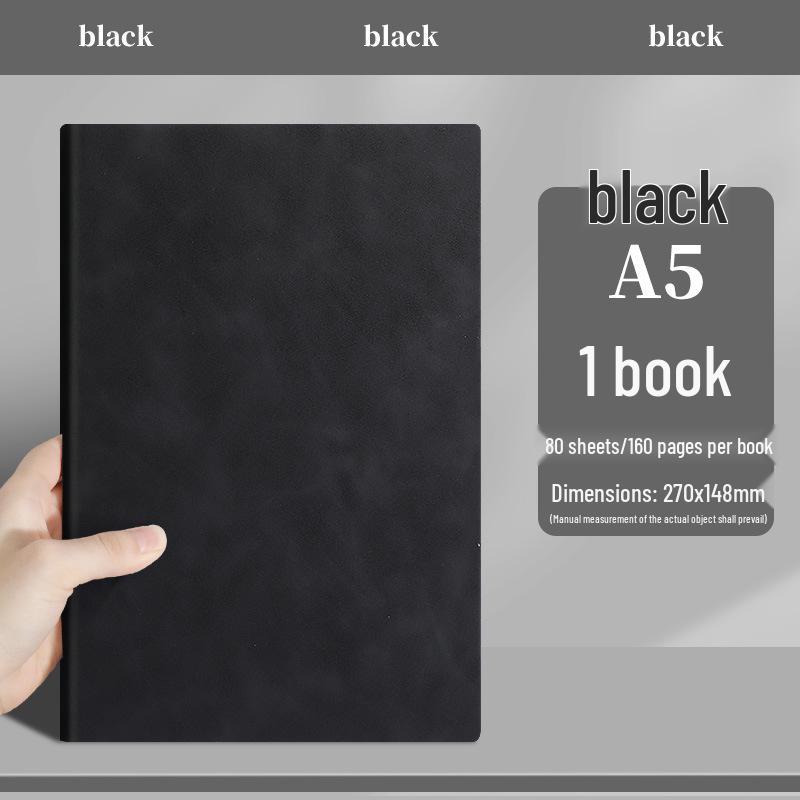 A5 Soft Sheepskin Leather Notebook - Business & Student Diary