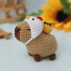 Beginner Crochet Stuffed Animal Kit with Crochet Hooks Yarn Set Kit Cute Capybara DIY Crochet Kit