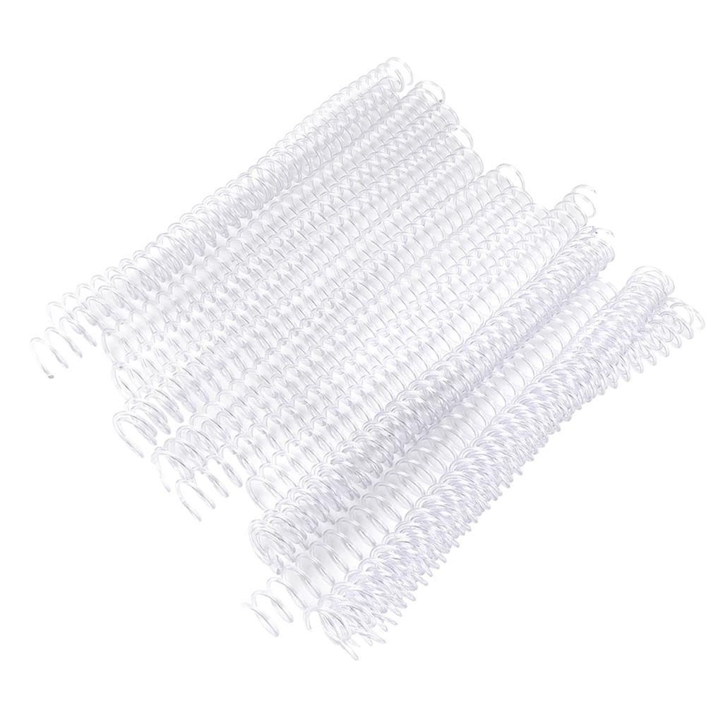 20pcs 30 Hole LoosE Leaf Plastic Binding Ring Spring Spiral Rings for A4 Paper 19mm Transparent