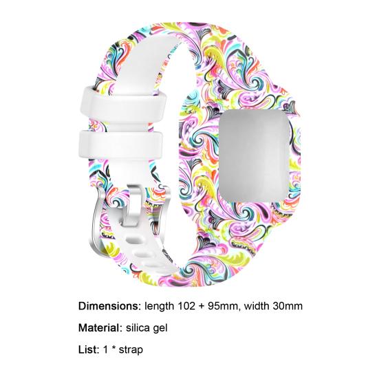 Ремешок для часов с рисунком и принтом, мягкий силиконовый ремешок для браслета на запястье, браслет для Garmin Fit JR3/Vivofit Jr.3