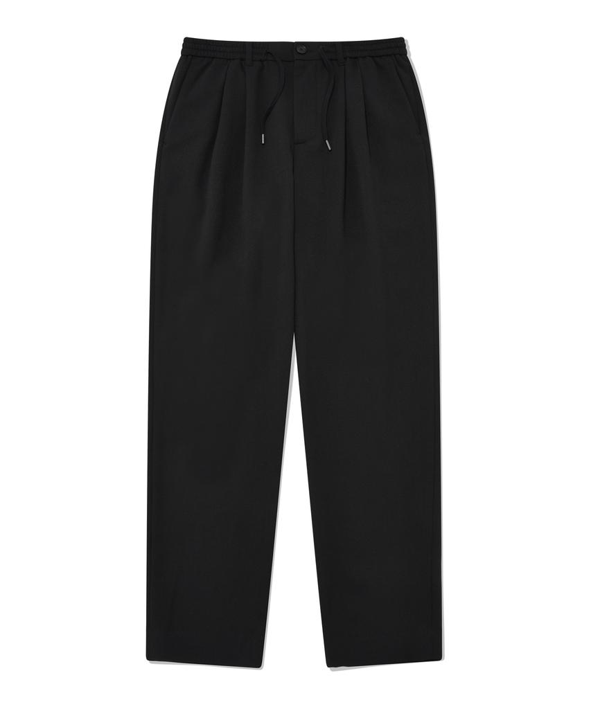 COVERNAT Tapered Easy Banding Slacks Black