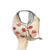 Shoulder Fashion Crossbody Bag With Cherry Print And Chain Design For Daily